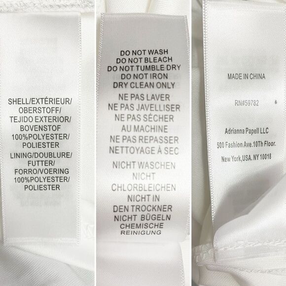 NWT Adrianna Papell Kang Kang Striped Trumpet Midi Dress Black & White Size 14 - Picture 14 of 15